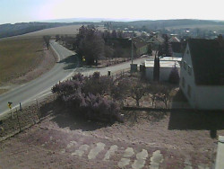 Vjezd do obce ze severu