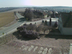 Vjezd do obce ze severu