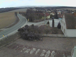 Vjezd do obce ze severu