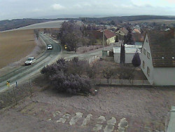 Vjezd do obce ze severu