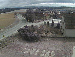 Vjezd do obce ze severu