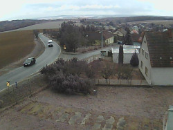 Vjezd do obce ze severu