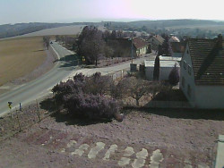 Vjezd do obce ze severu