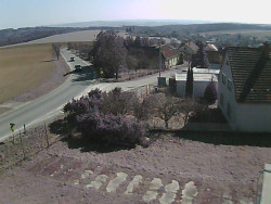 Vjezd do obce ze severu