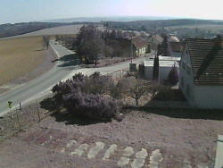 Vjezd do obce ze severu