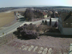 Vjezd do obce ze severu