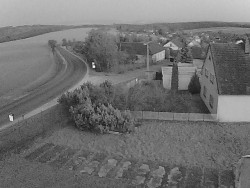 Vjezd do obce ze severu