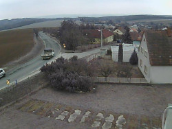 Vjezd do obce ze severu