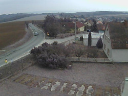 Vjezd do obce ze severu