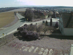 Vjezd do obce ze severu