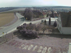 Vjezd do obce ze severu