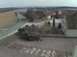 Vjezd do obce ze severu