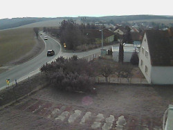 Vjezd do obce ze severu