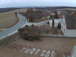 Vjezd do obce ze severu