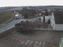 Vjezd do obce ze severu