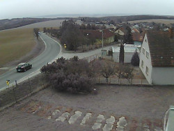 Vjezd do obce ze severu