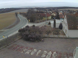 Vjezd do obce ze severu