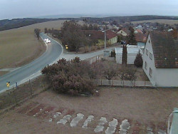 Vjezd do obce ze severu