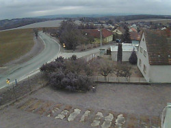 Vjezd do obce ze severu