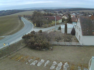 Obec Ježkovice - Vjezd do obce ze severu - 30.3.2026 v 06:45 Obec Ježkovice - Vjezd do obce ze severu - 30.3.2026 v 06:45