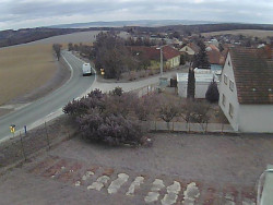 Vjezd do obce ze severu