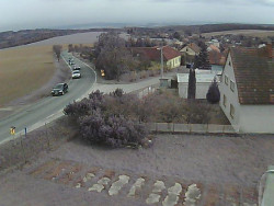 Vjezd do obce ze severu