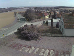 Vjezd do obce ze severu