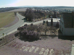 Vjezd do obce ze severu