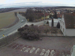 Vjezd do obce ze severu