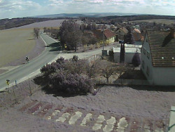 Vjezd do obce ze severu