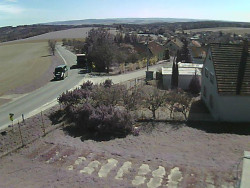 Vjezd do obce ze severu