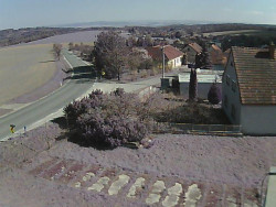 Vjezd do obce ze severu