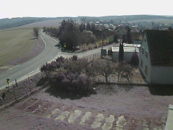 Vjezd do obce ze severu