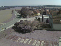 Vjezd do obce ze severu