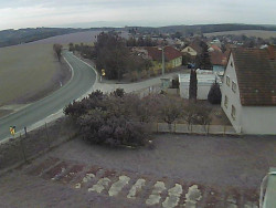 Vjezd do obce ze severu