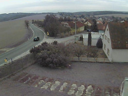 Vjezd do obce ze severu