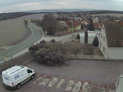 Vjezd do obce ze severu