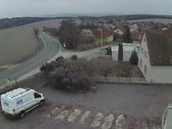 Vjezd do obce ze severu