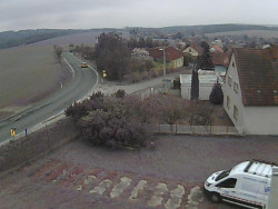 Vjezd do obce ze severu