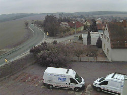 Vjezd do obce ze severu