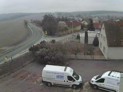 Vjezd do obce ze severu