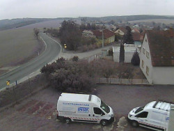 Vjezd do obce ze severu