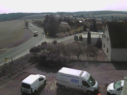 Vjezd do obce ze severu