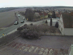 Vjezd do obce ze severu