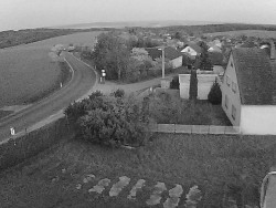 Vjezd do obce ze severu