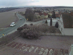 Vjezd do obce ze severu