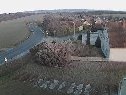 Vjezd do obce ze severu