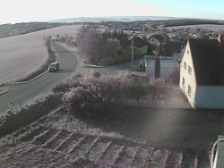 Vjezd do obce ze severu