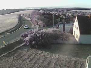 Obec Ježkovice - Vjezd do obce ze severu - 27.5.2026 v 06:00 Obec Ježkovice - Vjezd do obce ze severu - 27.5.2026 v 06:00