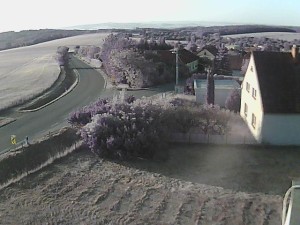 Obec Ježkovice - Vjezd do obce ze severu - 27.5.2026 v 06:15 Obec Ježkovice - Vjezd do obce ze severu - 27.5.2026 v 06:15